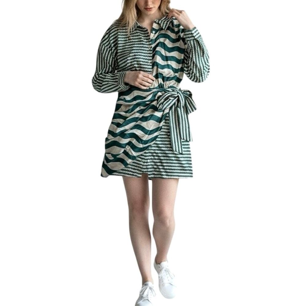 Fate Abstract Satin T-shirt Dress NWT - S